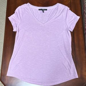 NWOT Ann Taylor Perfect High-Rise Tee | Heather lilac vNeck| Size S
.